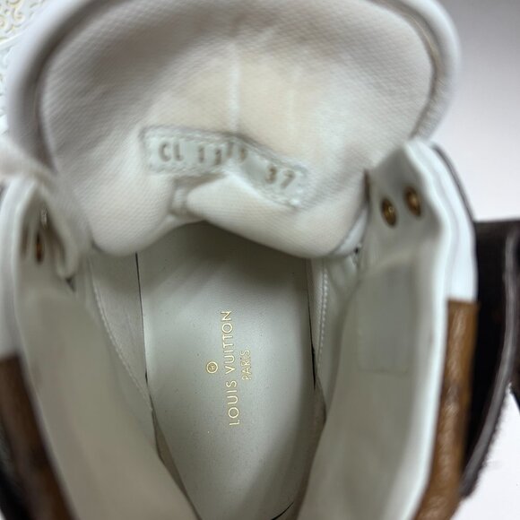 Louis Vuitton High-Top Sneaker – White Leather & Monogram Canvas - Picture 6 of 7